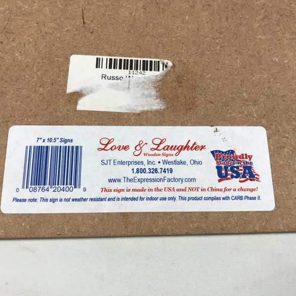 Dean Russo Dachshund All You Need is Love & A Dog Wood Sign 7x 10.5 Made in USA - Picture 4 of 4